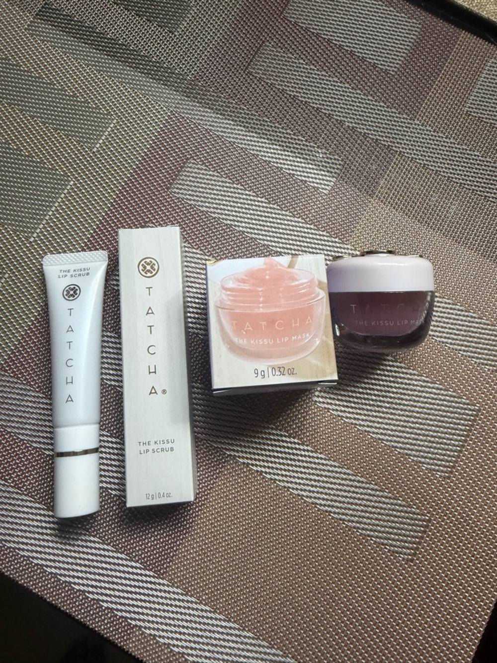 Tatcha Lip Care Duo with Pink and White Packaging